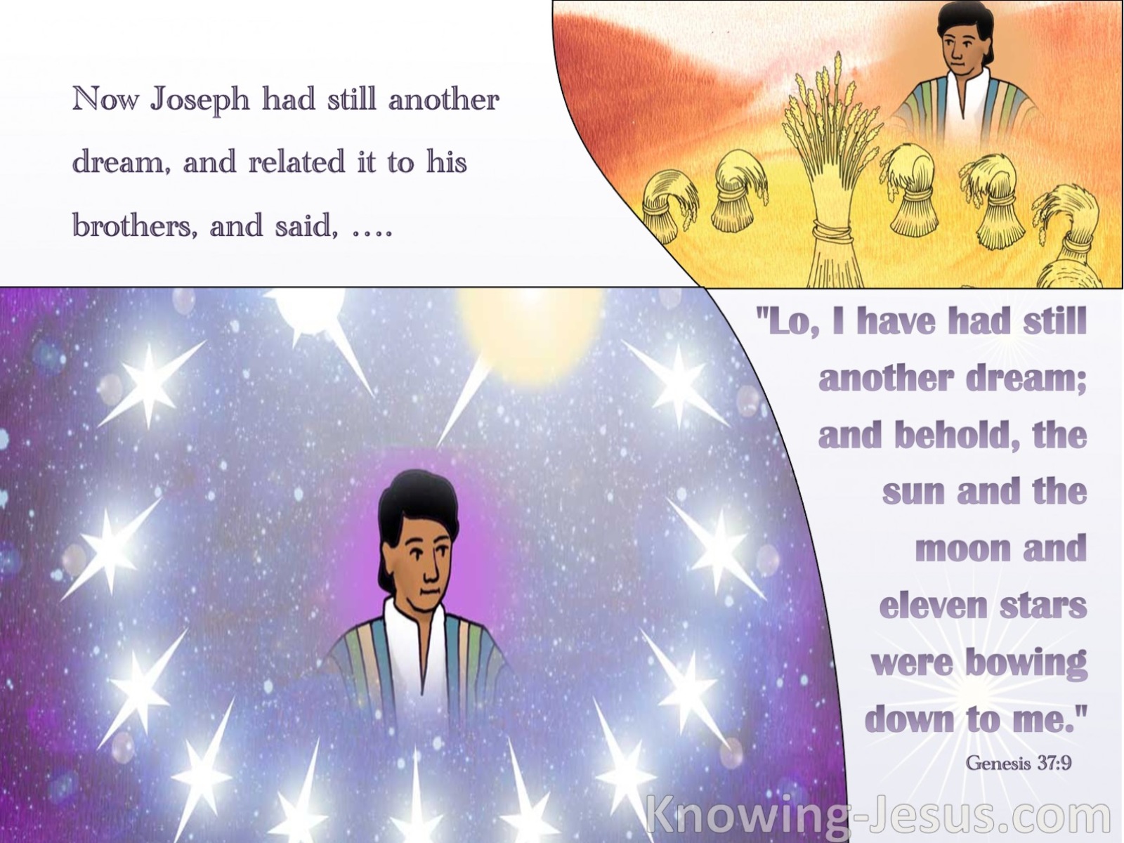 Genesis 37:9 Joseph Had Another Dream (purple)